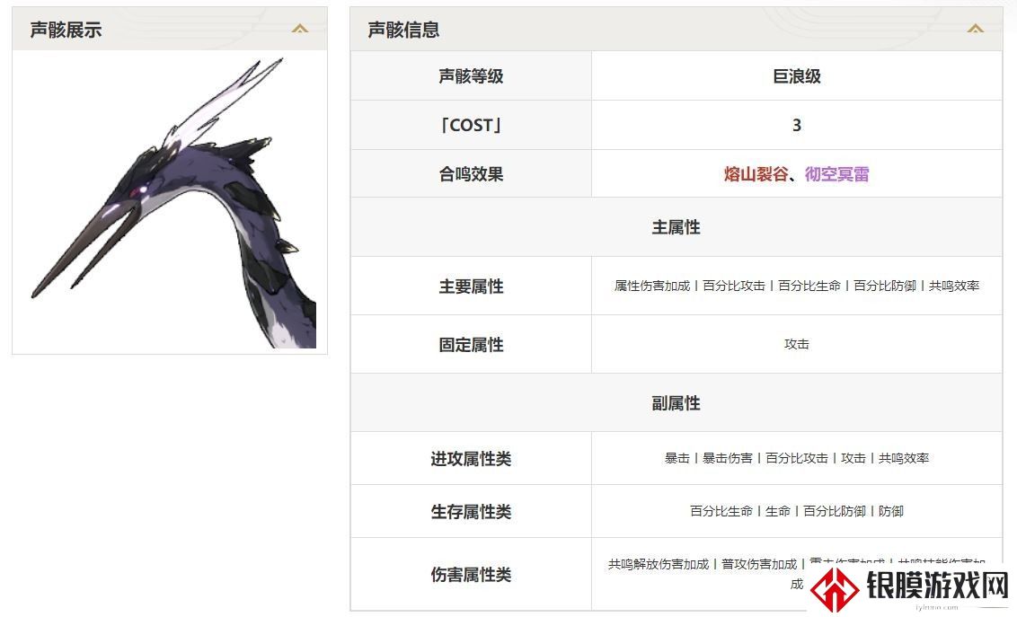 鸣潮紫羽鹭声骸技能介绍